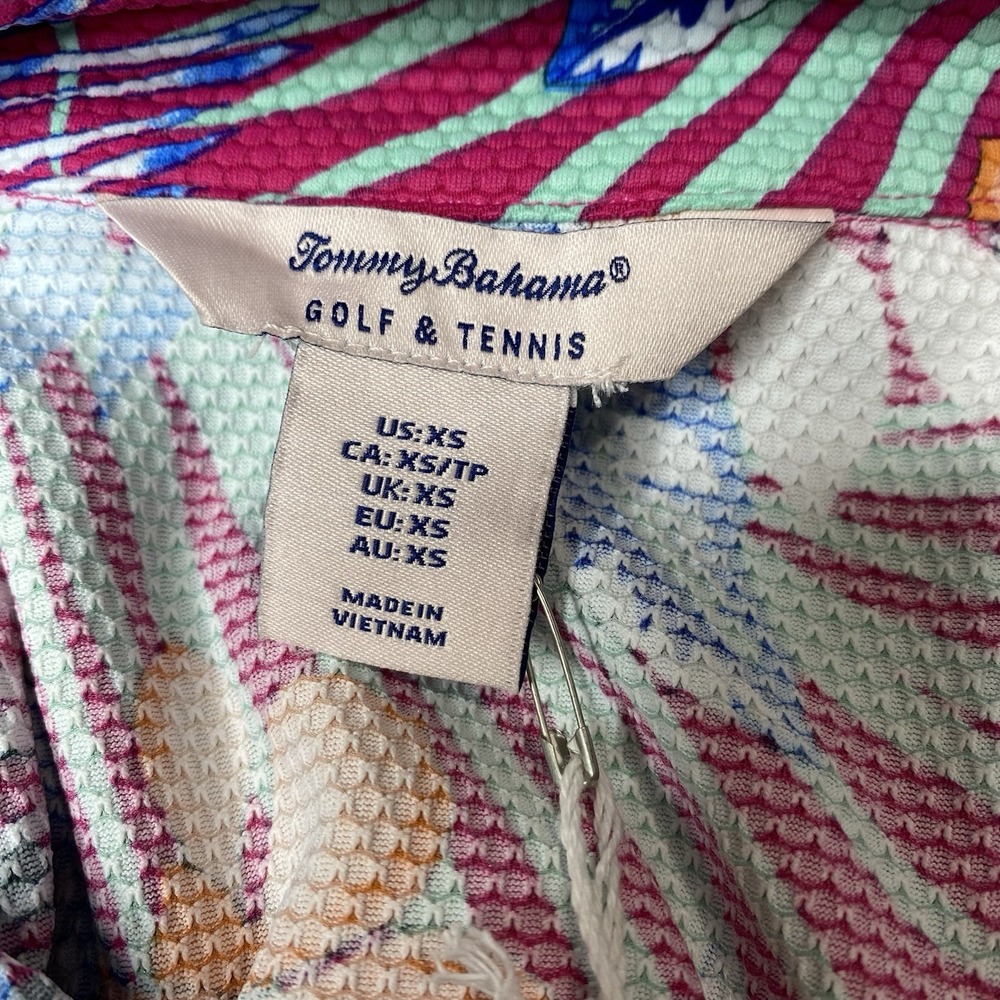 Tommy Bahama Women‎ Sz XS Golf  Tennis  Jacket Floral 1/4 Zip Long Sleeve UPF 50 - Picture 9 of 13